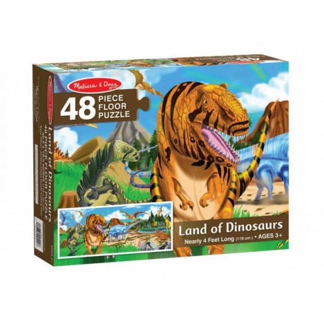 Melissa & Doug Rompecabezas de Piso Tierra de Dinosaurios-ComercializadoraZeus- 1023690876