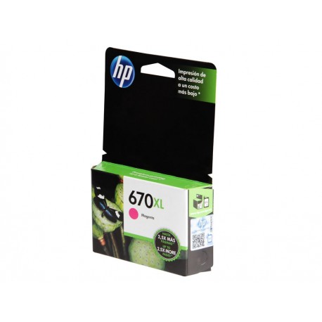 Cartucho HP Tinta 670XL Magenta-ComercializadoraZeus- 1009908885