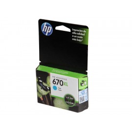 Cartucho HP Tinta 670XL Cyan-ComercializadoraZeus- 1009908877