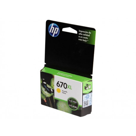 Cartucho HP Tinta 670XL Amariilo-ComercializadoraZeus- 1009908893