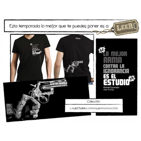 Playera la Mejor Arma Contra la Ignorancia es el Estudio (H-M)-ComercializadoraZeus- 1041618414