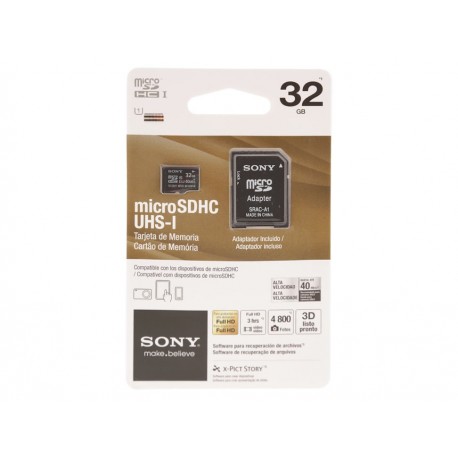 Sony Memoria Micro SD 32GB Clase 10-ComercializadoraZeus- 1019662051