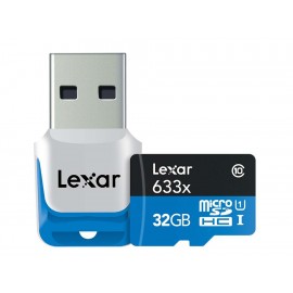Lexar Memoria MicroSD 32GB Clase 10 633X con USB-ComercializadoraZeus- 1032246229