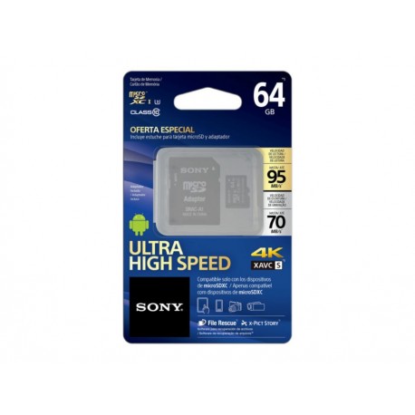 Sony SR64UXA Memoria microSD 64 GB-ComercializadoraZeus- 1053717752