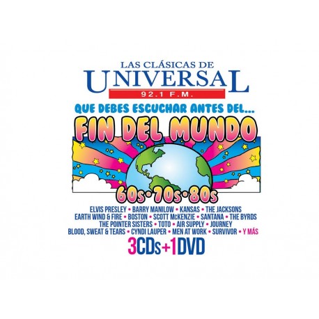 Sony Music Las Clásicas de Universal 92.1 FM que debes de Escuchar Antes¿del Fin del Mundo 3 CD + DVD-ComercializadoraZeus- 1013
