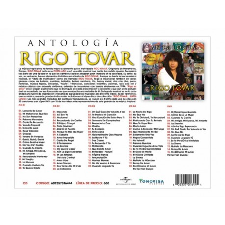Rigo Tovar Antología Boxset (4CD+DVD)-ComercializadoraZeus- 1051299317