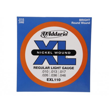 D'Addario Cuerdas para Guitarra Eléctrica D'addario EXL110-ComercializadoraZeus- 1007603521