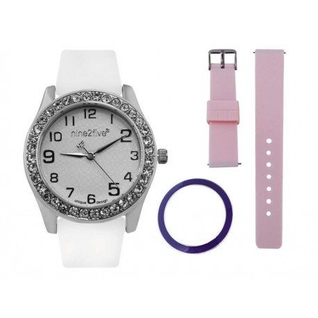 Reloj para dama Nine2Five Valencia AVLN11BLSL blanco-ComercializadoraZeus- 1057357009