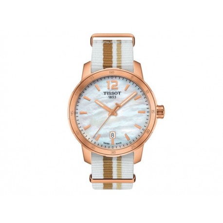 Tissot Quickster T0954103711700 Reloj para Caballero Color Blanco/Dorado-ComercializadoraZeus- 1040319570