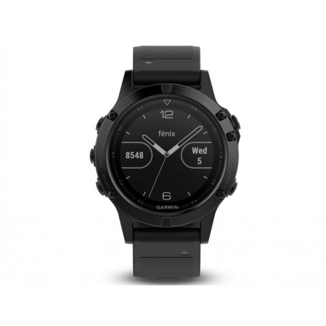 Monitor Garmin Fenix 5 Zafiro Negro Con Correa De Caucho-ComercializadoraZeus- 1057348964