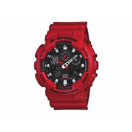 Casio G-Shock GA-100B-4ACR Reloj para Caballero Color Rojo-ComercializadoraZeus- 1009069310