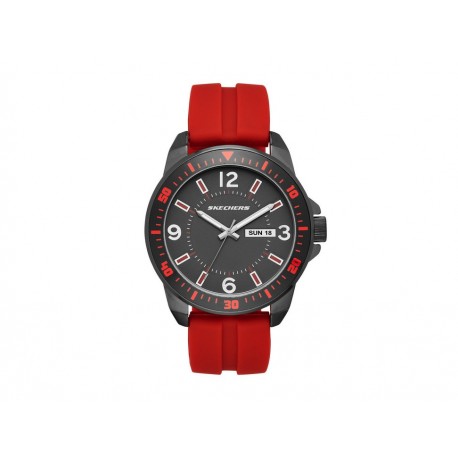 Skechers Aluminum Bezel Silicone SR5079 Reloj para Caballero Color Rojo-ComercializadoraZeus- 1055955669