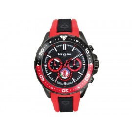 Reloj para caballero Nivada Fans Collection Club Deportivo Toluca NP17331TOL rojo-ComercializadoraZeus- 1058983302