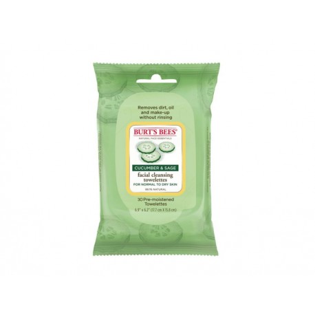 Burt's Bees Toallitas Limpiadoras de Pepino y Salvia-ComercializadoraZeus- 1037332557