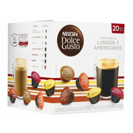 Dolce Gusto Nescafé 20 cápsulas Lungos y Americanos-ComercializadoraZeus- 1052332865