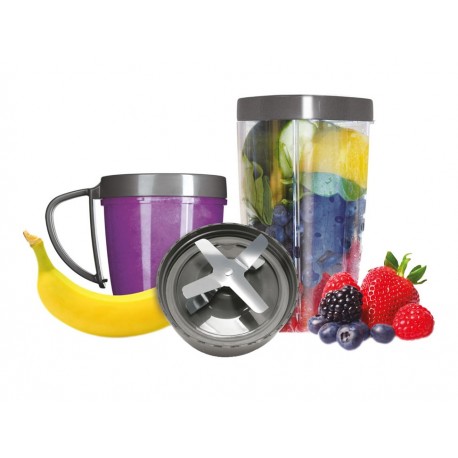 NutriBullet Kit de Vasos y Aspa Transparente/Negro-ComercializadoraZeus- 1041464034