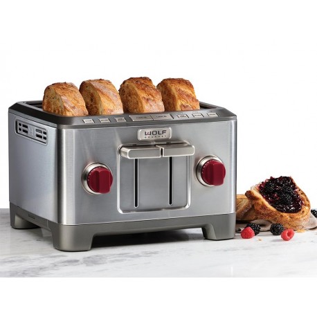 Wolf Gourmet WGTR104S Tostador 4 Rebanadas Acero Inoxidable-ComercializadoraZeus- 1046786366