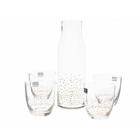 Haus Elite Juego de Jarra con 4 Vasos Polka Gold-ComercializadoraZeus- 1045764008