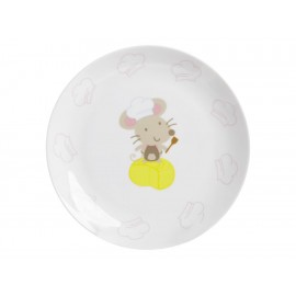 Haus Set de Platos para Ensalada Ratonsinni 4 piezas Blanco-ComercializadoraZeus- 1041470051
